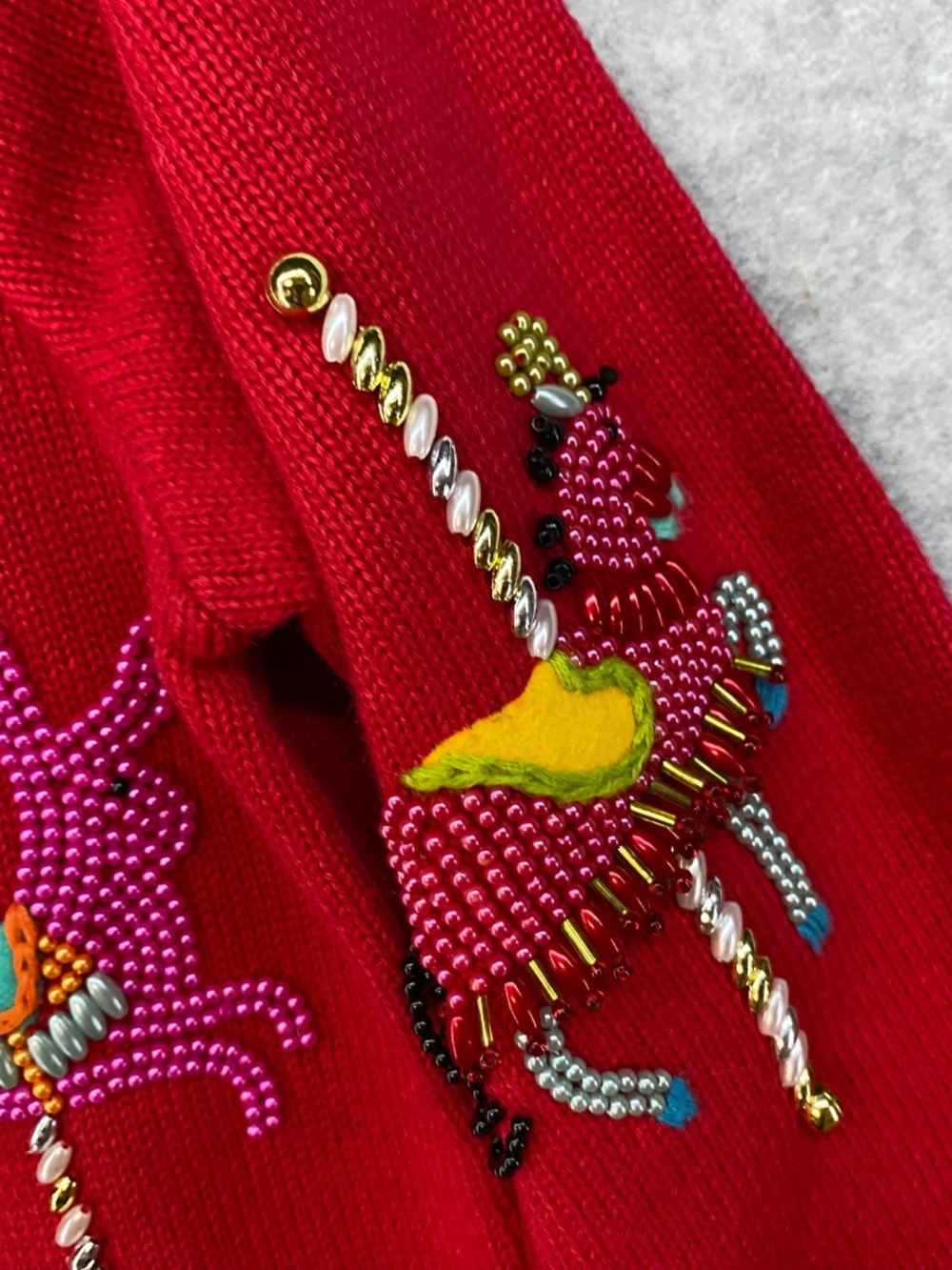 NEW! Vintage Michael Simon Cardigan S • Carousel Animals • 1999 • Art To Wear - Picture 7 of 12